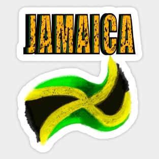 Vintage Reggae Rasta Jamaican flag Jamaica Sticker